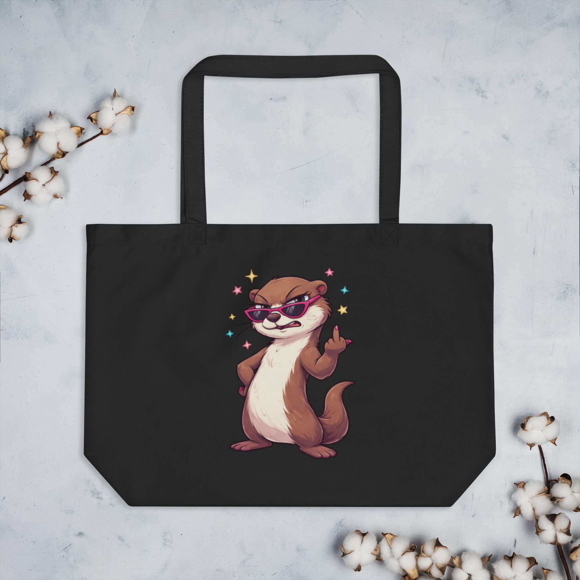 Otter Large organic tote bag