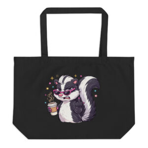 Skunk Large organic tote bag