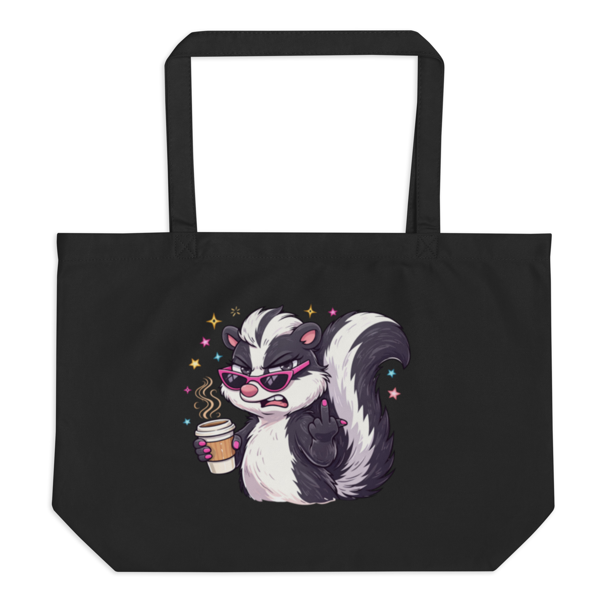 Skunk Large organic tote bag