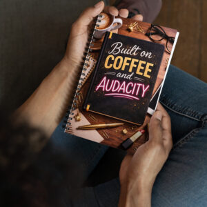 Built on Coffee and Audacity-Spiral notebook